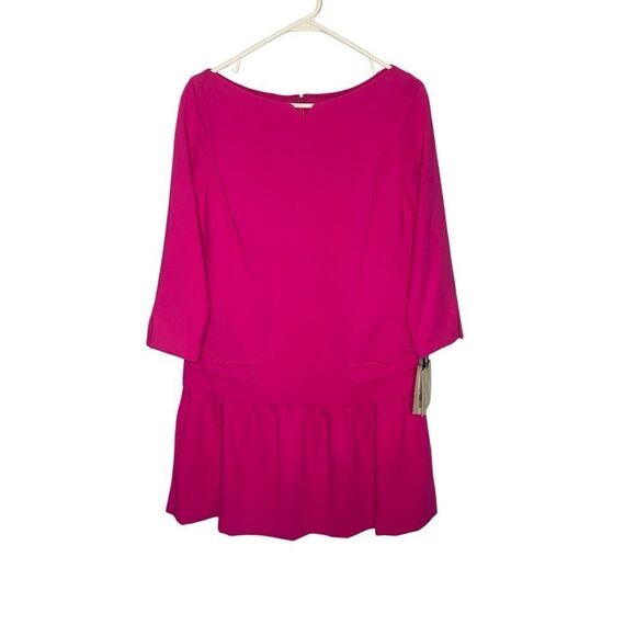 NWT Victoria Beckham Fuchsia Pink Jacquard Dress Women’s Size Small - Picture 3 of 7